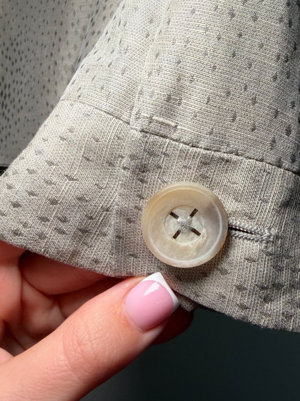 Giorgio Armani Silk Linen Blazer Womens Tan Shawl Neckline Single Breast 6-8 - Picture 6 of 8